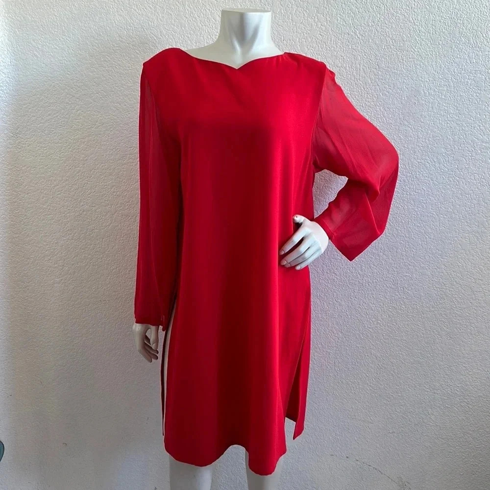 Bill Blass for Neiman Marcus vintage red dress size 12